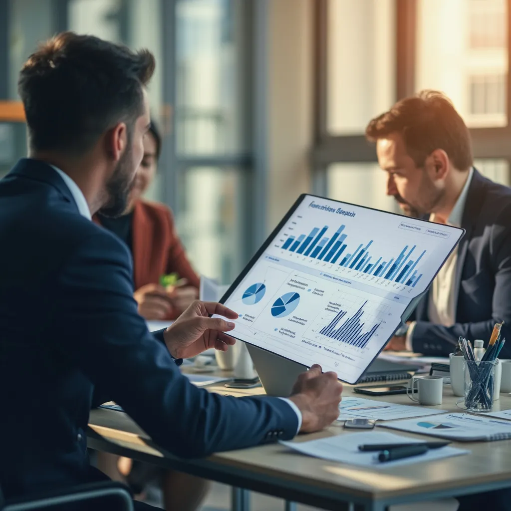 Consultores trabajando en análisis estratégico